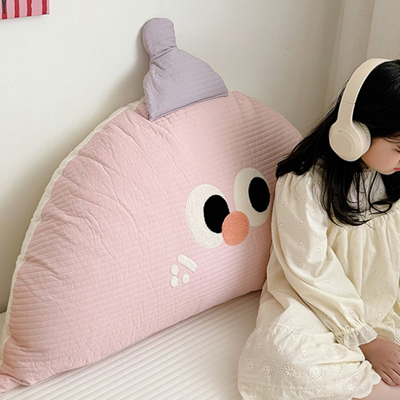 Cute Kidsren's Bedside Cushion Pure Cotton Baby Bed Soft Bag Anti-Collision Cushion Tatami Bay Window Backrest Removable and Washable