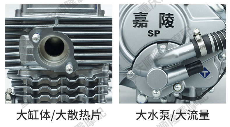 Jialing Brand Three-Wheeled Motorcycle Engine Thunderbolt Second Generation 210 260 300 Water-Cooled Engine Original Genuine Product