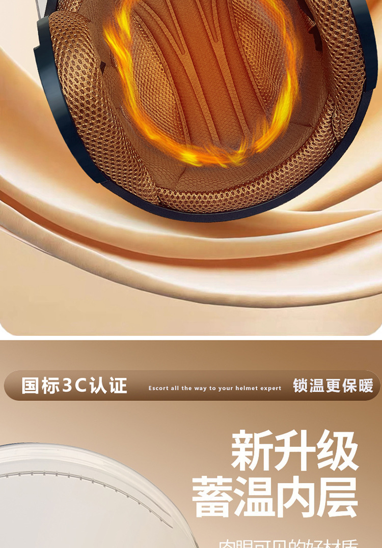 Autumn and Winter 3C Certified Electric Vehicle Helmet Motorcycle Helmet Unisex Warm and Cold-Proof Personalized High-End Half Helmet