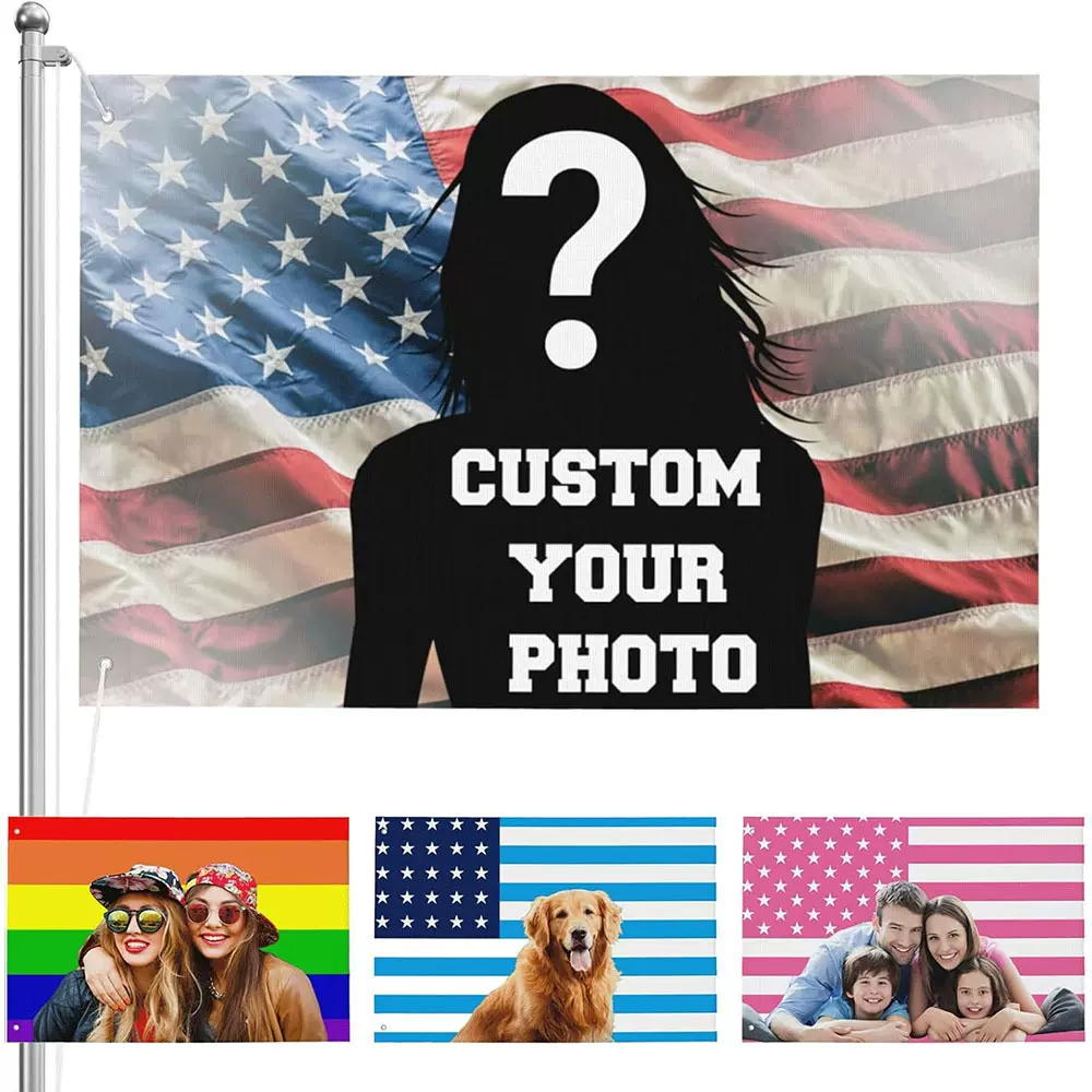 KAKA专供跨境专供应援明星旗定制TEMU亚马逊竞选旗子户外双面旗帜