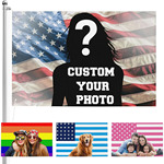 KAKA专供跨境专供应援明星旗定制TEMU亚马逊竞选旗子户外双面旗帜