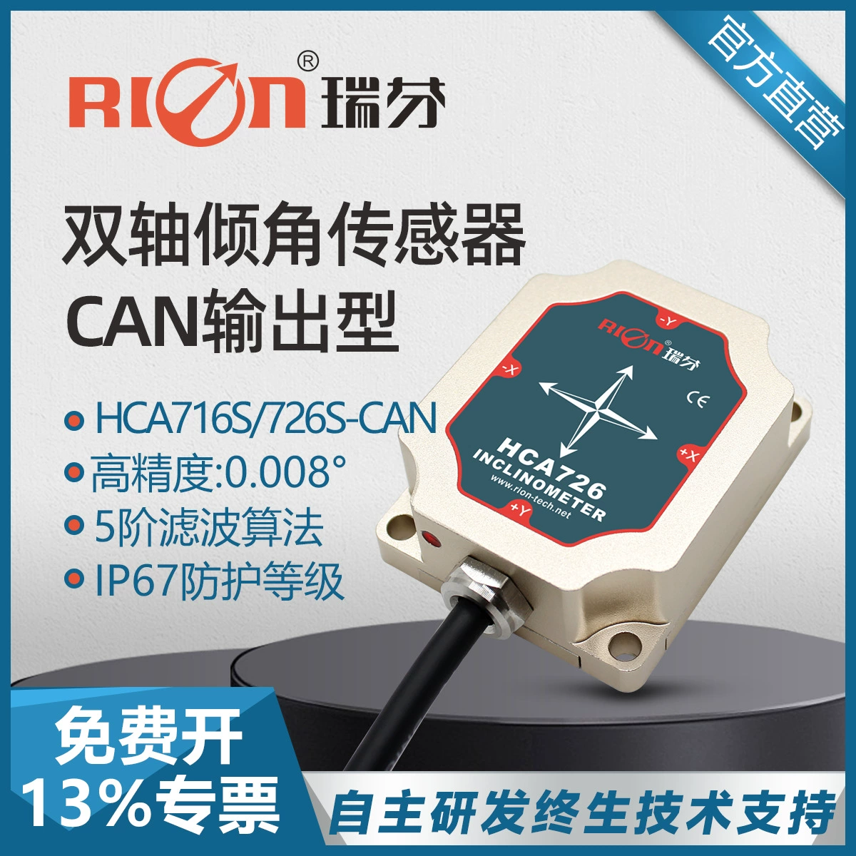 Уточнить HCA726S/716S CAN выход высокоточный наклонный датчик геологически опасное здание мониторинг фиксированный инклинометр