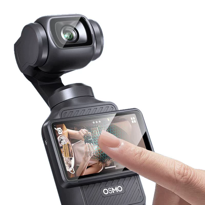 [Зацепка: Второй стикер] Подходит для DJI DJI Pocket 3 Закалённое стекло Полное покрытие экрана Защитная плёнка высокого алюминия