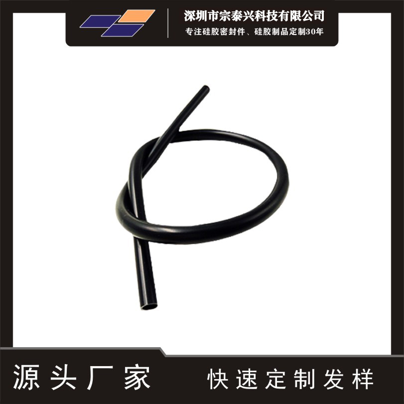 厂家直供五金金属定型台灯电器绝缘线手机支架等黑色硅胶软管批发