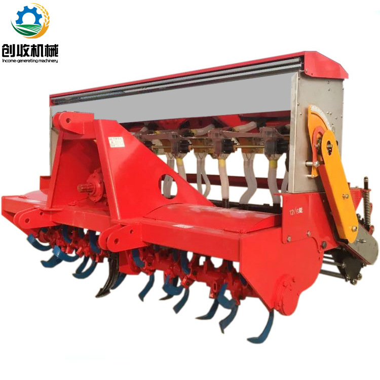 小麦旋耕施肥播种机四轮拖拉机牵引玉米花生精播机多功能种植机