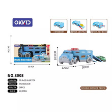 跨境英语 马卡龙色滑行玩具车 校巴车 消防车 货船 环卫车 运输车