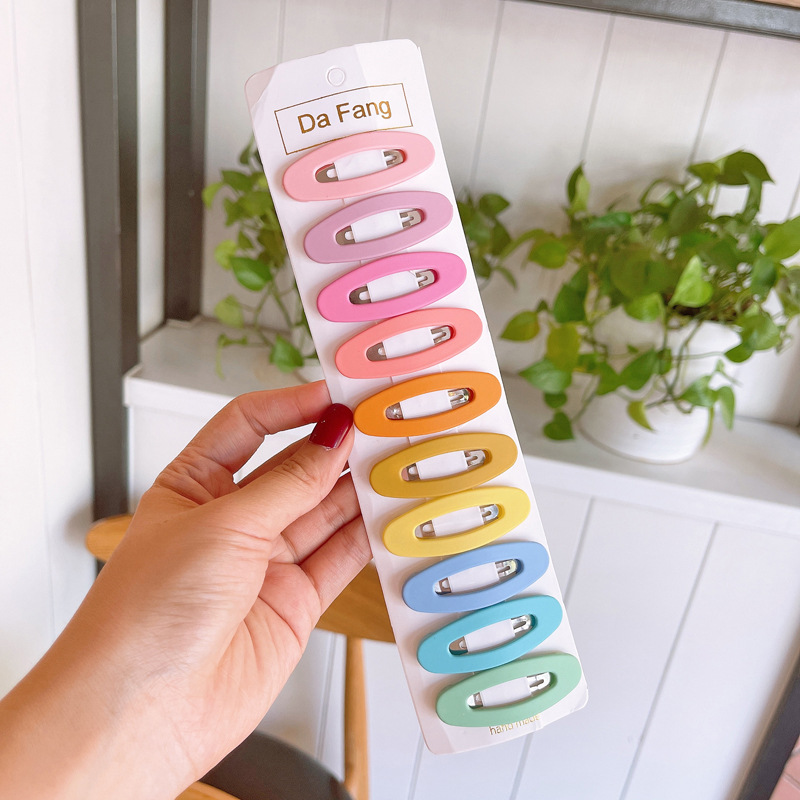 100g Weight Hair Clip Hair Accessories Type 1 Set Quantity Daily Occasion Plastic Material Geometric, Colorful Pattern Kid'S Gender Simple Style Style Kid's Simple Style Geometric Colorful Plastic Hair Clip 11
