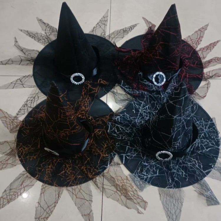 Fiesta de vacaciones Suministros de fiesta Sombrero de bruja de Halloween Sombrero de bruja Sombrero de bruja Accesorios de disfraces de maquillaje