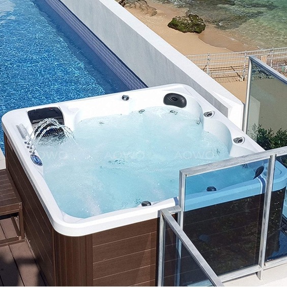 bañera acrílica Surf al aire libre Massage piscina spa spa 6 personas piscina de hidromasaje al aire libre Jacuzzi al aire libre