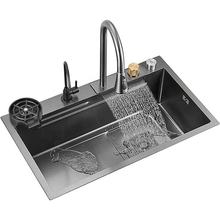 跨境304飞雨水槽 Waterfall Kitchen Sink Stainless Steel Sinks