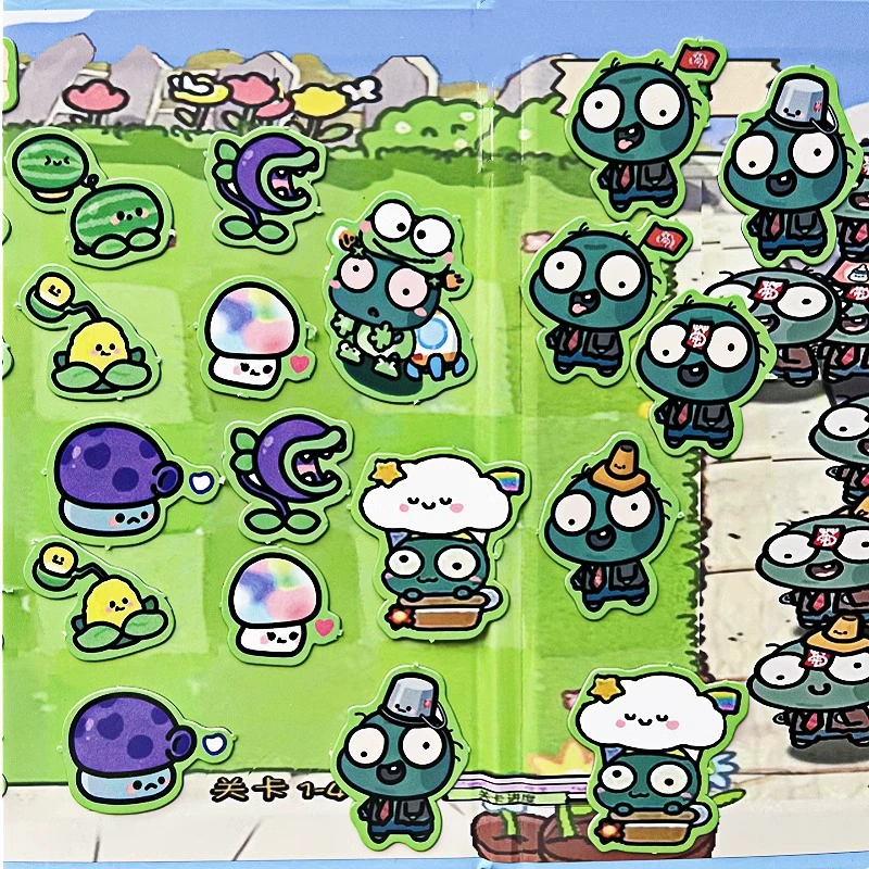 Магнитные Plants vs. Zombies для детского сада, самоклеящаяся большая игрушка
