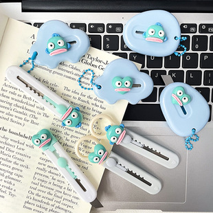 Cute Ugly Fish Art Knife Student Unpacking Express Box Opening Knife Portable Handmade Sharp Knife Student Hand Account Cutting Paper Knife