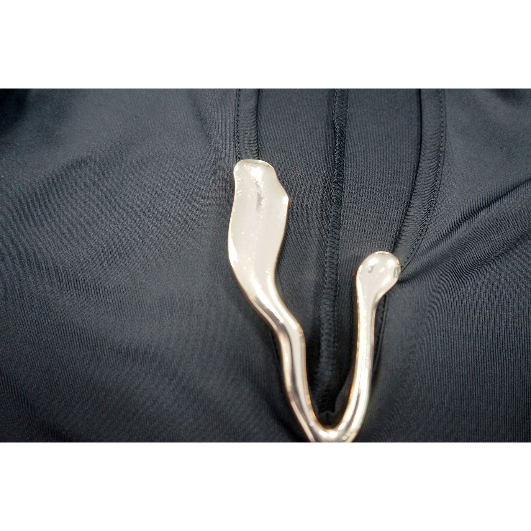 Sexy Deep V Long Sleeve Jumpsuit Solid Color Tight Fit_voghion.com