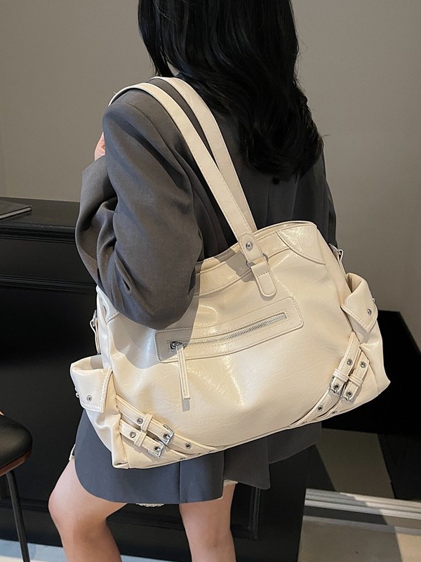 Bolso retro de gran capacidad para mujer 2025 verano nuevo estilo coreano oscuro ventilador bolso de coche casual mensajero de viaje bolso especial