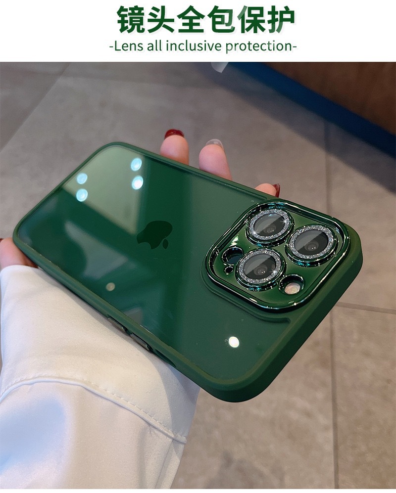 Metal glitter lente IPhone14ProMax todo incluido apple 13PRO lente de la película de la caja del teléfono para IP12p