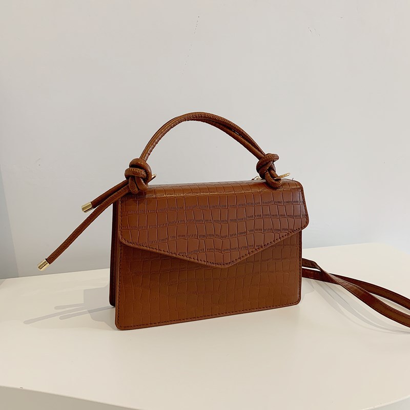 Bolso de alta sensación para mujeres 2024 nuevo retro bolso de hombro estampado de piedra pequeño bolso cuadrado ocio mochila de viaje