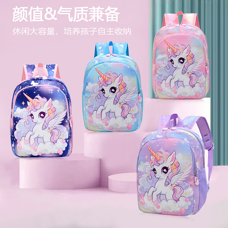 Nueva mochila de jardín de infantes niña caricatura lindo unicornio mochila de estudiantes portátil de gran capacidad mochila infantil
