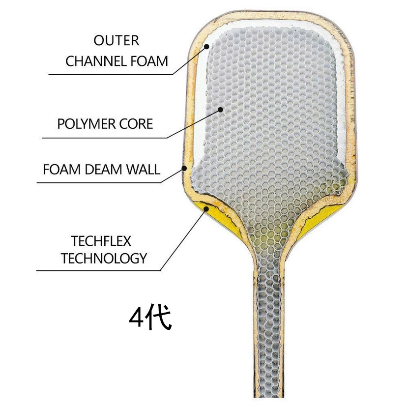  pickleball ракетка полупроизведенная глухая ракетка стекловолокно углеродное волокно толстая рама ракетка 3K матовый