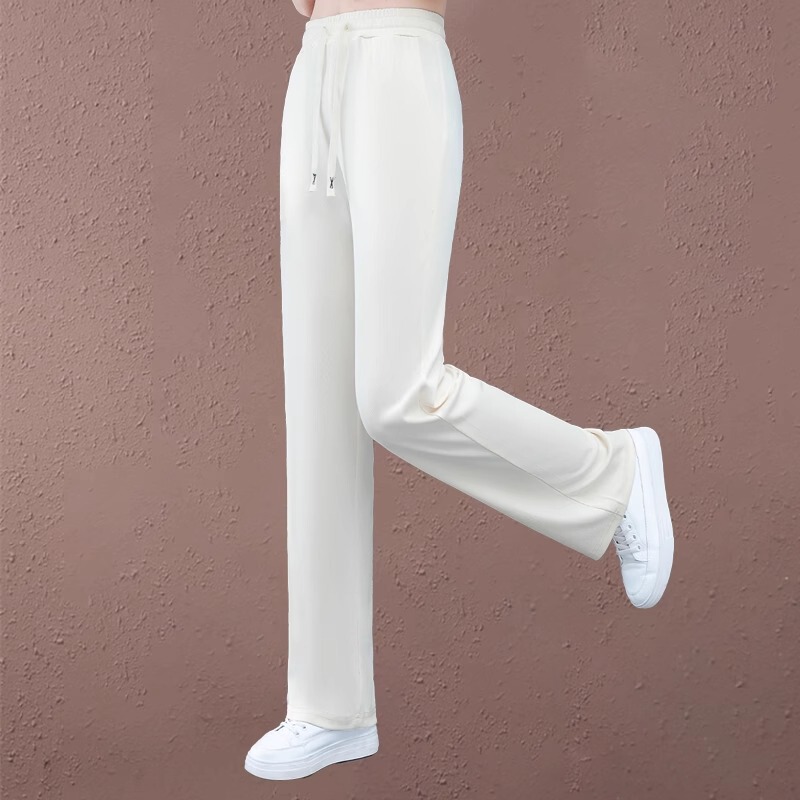 Casual Pants for Women, Summer Lightweight Straight-Leg Pants, 2026 New Summer Style, Slimming Ice Silk Petite Sports Long Pants
