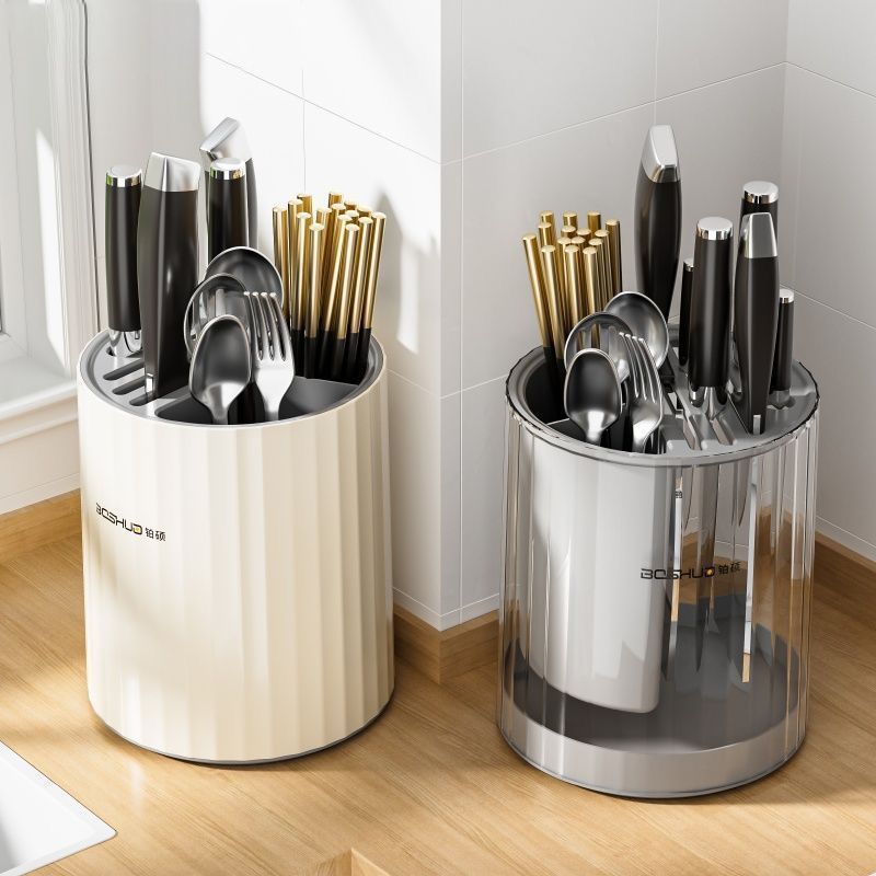 Portacuchillos, nuevo tipo de cuchillos de cocina, cubierta de almacenamiento, portacuchillos giratorios multifuncionales, grueso y duradero.