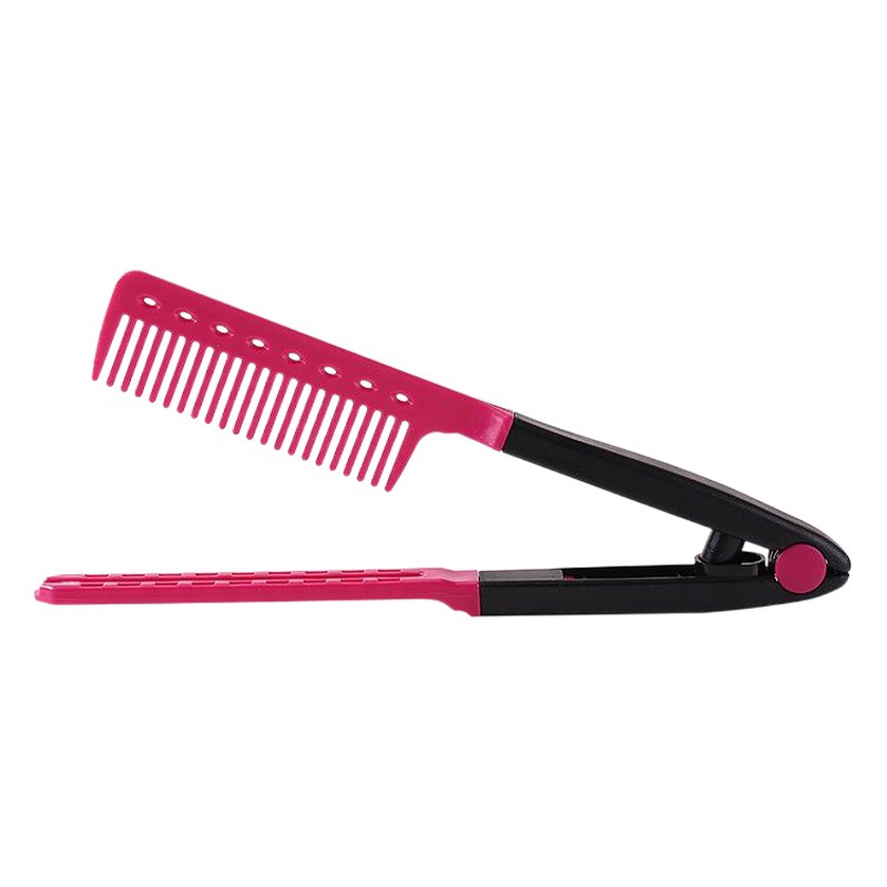 Amazon Hot Sale Hair Comb Coil Hair Styling Comb V Clip Hair Comb Home Hair Straightening Comb Wholesale