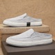 Men's Shoes 2024 Summer Linen Half Slipperboard Shoes Men's Lazy Man Kicks Slippers Men's Casual Fashion Shoes Student