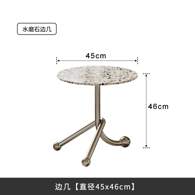 스노우 마운틴 화이트 사이드 테이블 직경 45cm