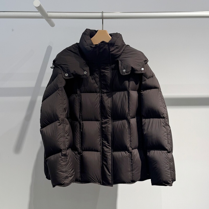 Mm Shopping Mall Same Style 2025 Winter New Red Brown Loose Long-Sleeved Hooded down Jacket 5Ga280111Q