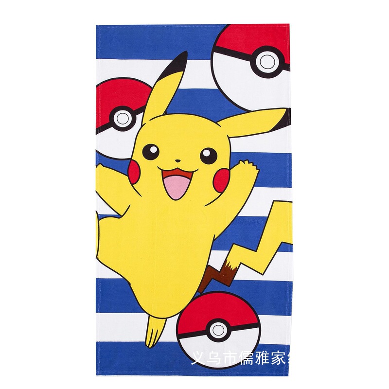 Cross-Border Pokemon Beach Towel Polyester Bath Towel Microfiber Beach Towel Blanket Wholesale