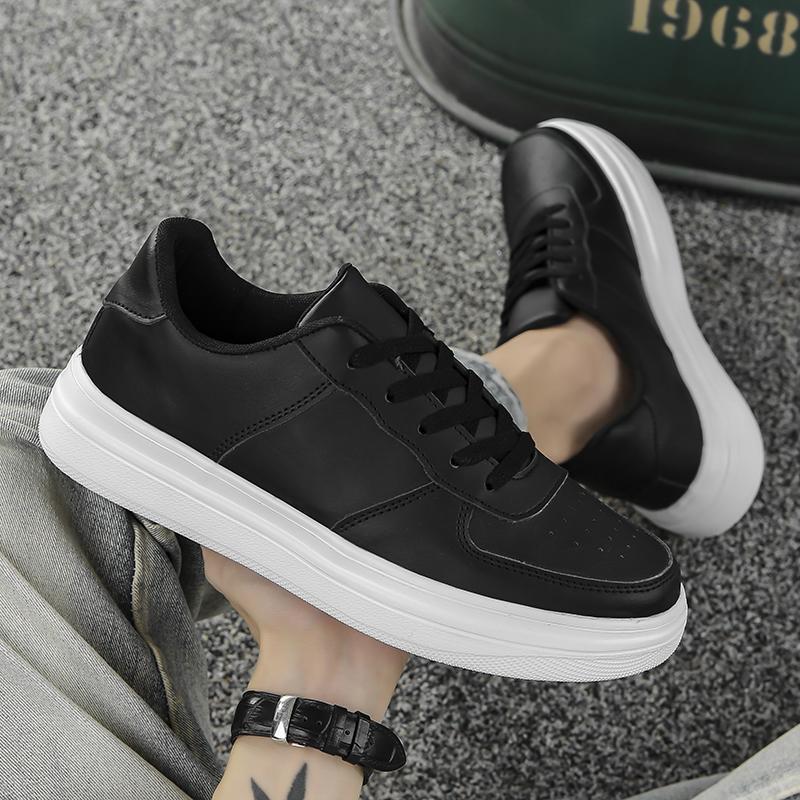 Tenis Casuales con Suela Gruesa para Hombre Talla 48 de Cuero Artificial y EVA Transpirable para Uso Casual