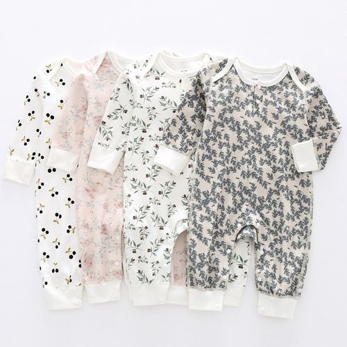 Cross-border baby spring jumpsuit foreign trade ins style baby clothes baby spring and autumn pure cotton boneless crawling clothes