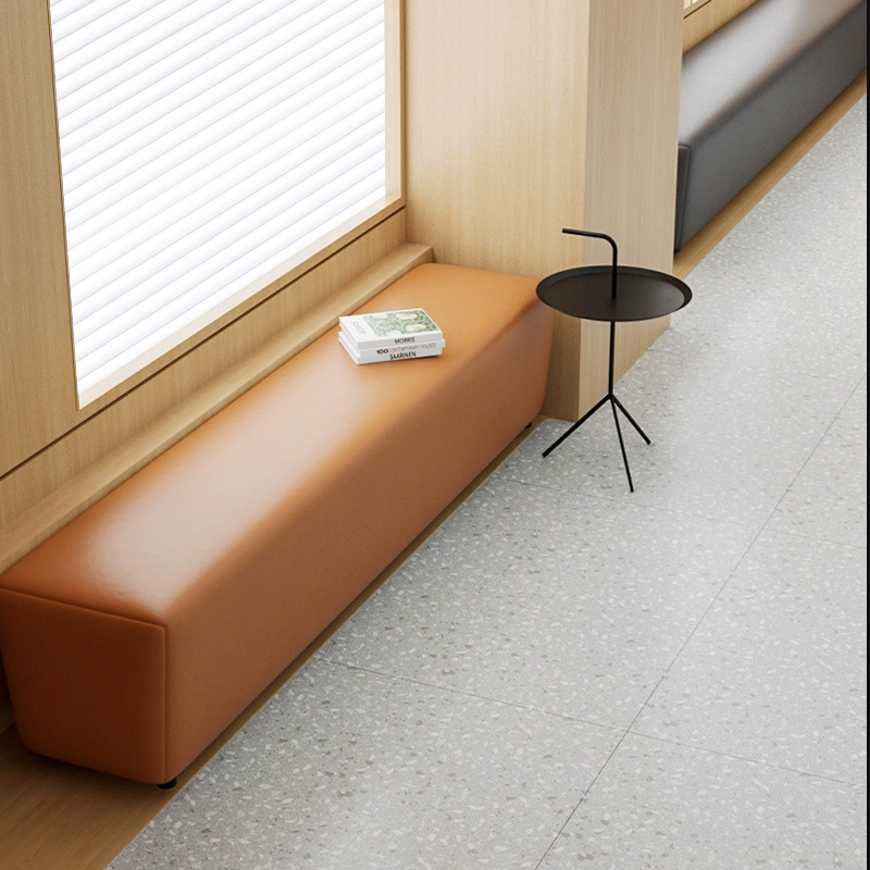 Beauty Barber Shop Long Strip Soft Bag Sofa Stool Business Training Lounge Reception Waiting Away Sofa Card Seat