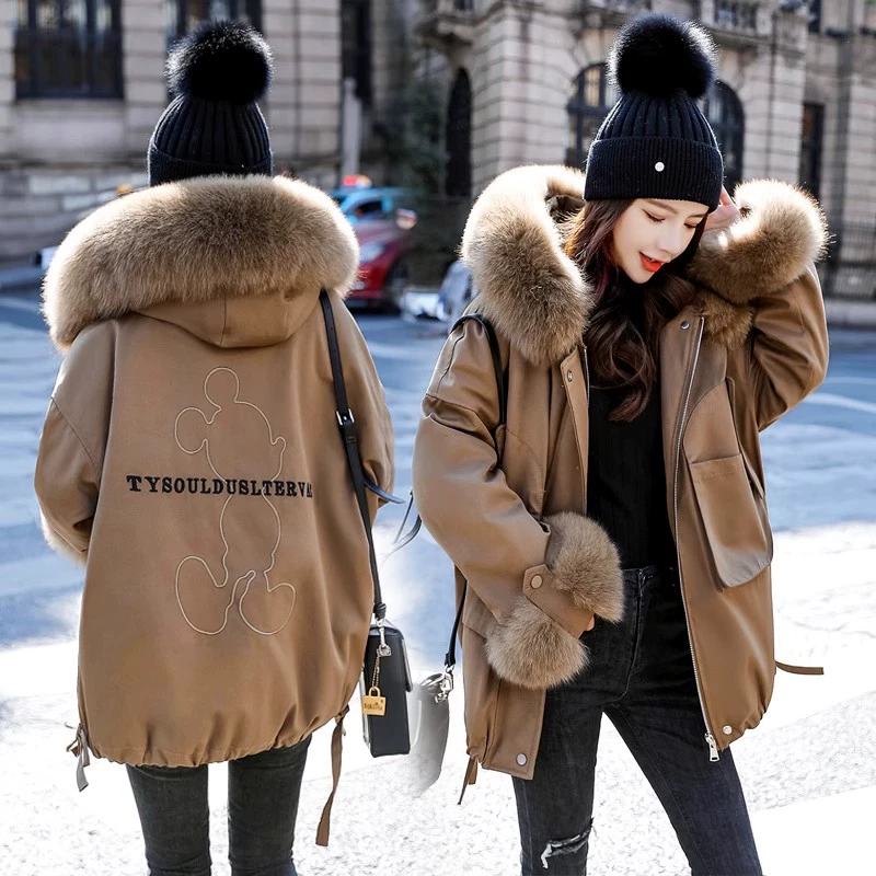 Winter warm short down jacket, for teenagers