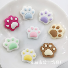 卡通熊掌貓爪貓掌樹脂配件diy手機殼奶油膠材料髮夾飾品貼片批發