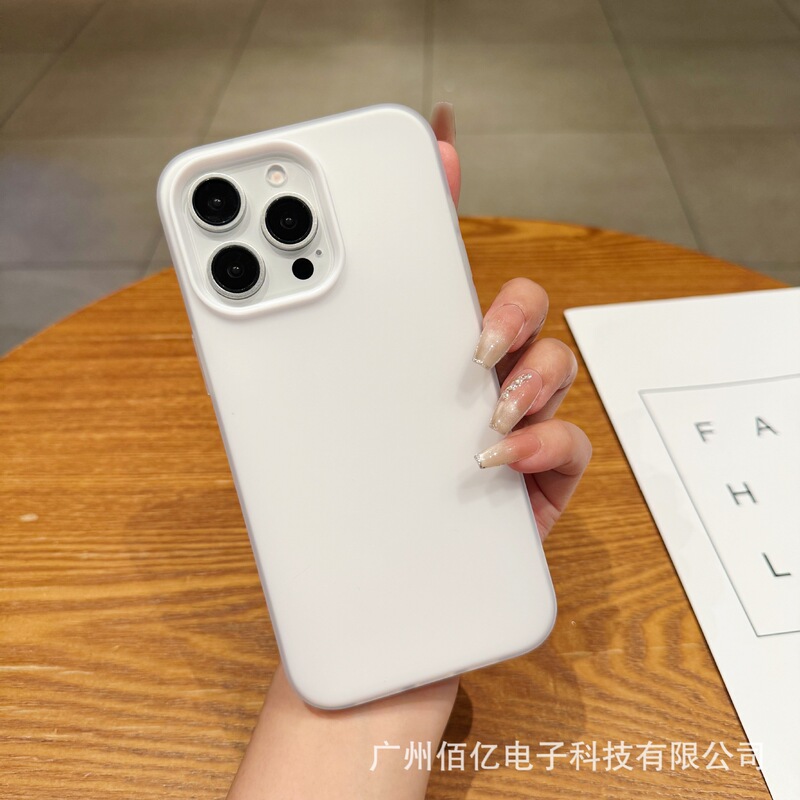 Apple 17 携帯電話ケースに適したツーインワン新しいゼリー大穴携帯電話保護カバー 16PRO ソリッドカラー落下防止|undefined