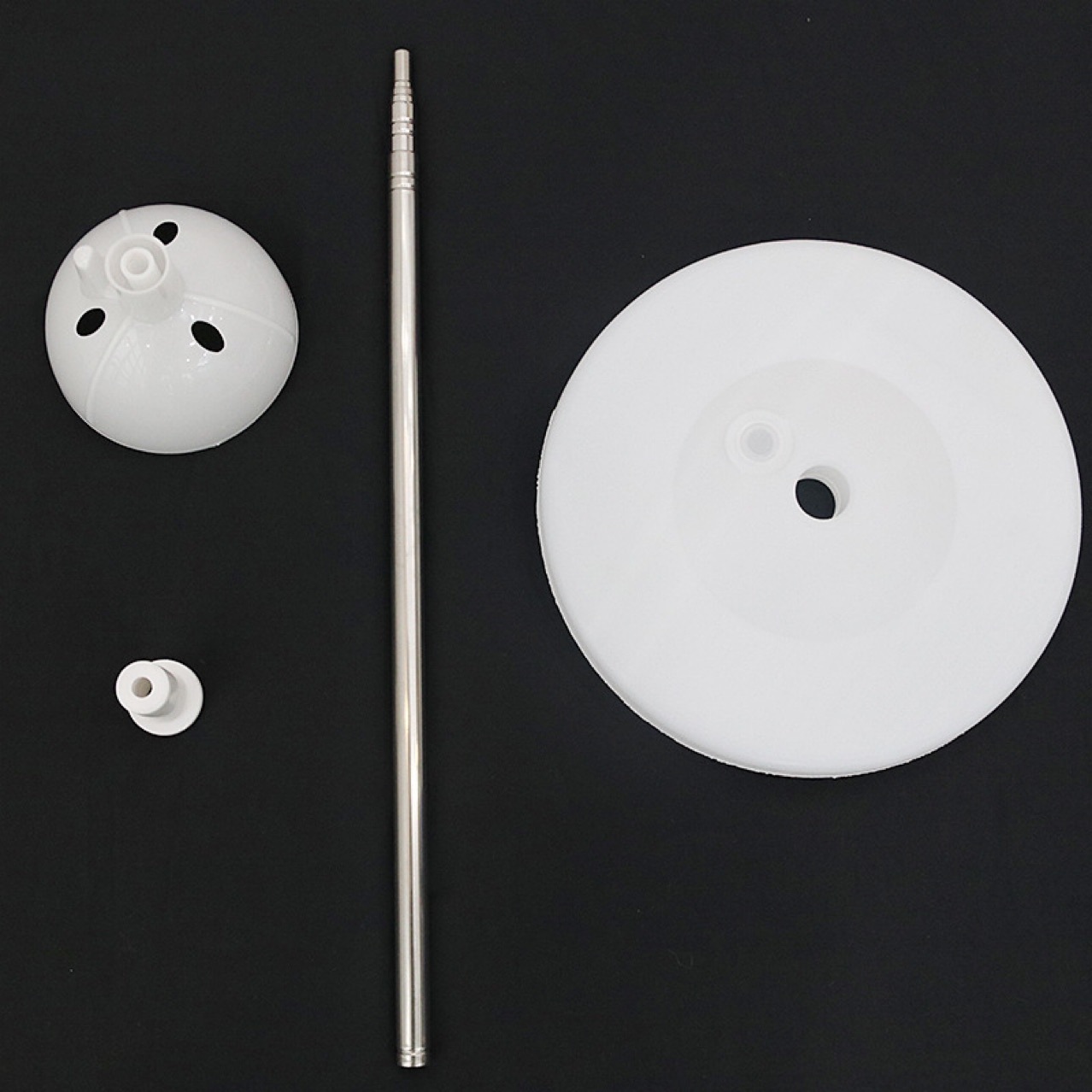 Tazón de plástico con globo de globo grande 2 m barra telescópica de acero inoxidable 2 m globo flotante de aire soporte de poste