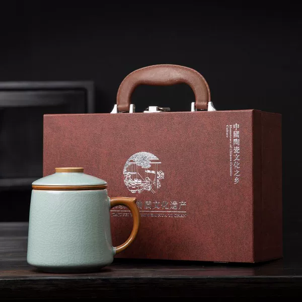 Ge Kiln Tea Cup [Zaoqing] (gift box)