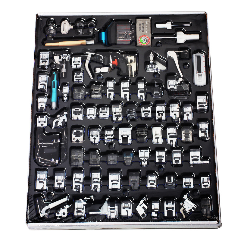 Máquina DE COSER doméstica prensatelas multifuncional accesorios de costura 32 tipos 42 tipos 52 unidades 62 unidades prensatelas traje de costura