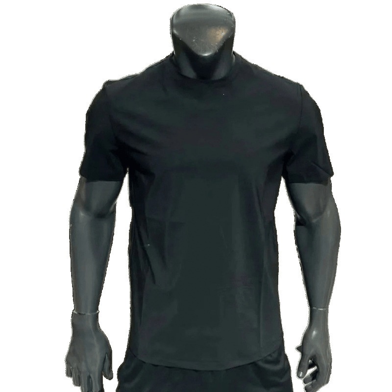 Nuevas camisetas de verano transfronterizas de secado rápido para hombres y mujeres sueltas y transpirables, diseño de malla de manga corta, camisetas deportivas de acondicionamiento físico