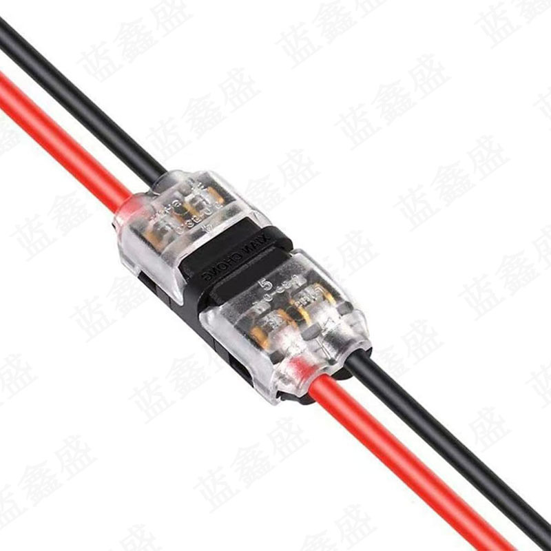 LED免焊免剥皮接线端子连接器双线互插按压即用快速接线端子