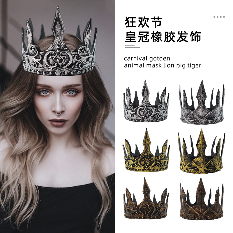 Amazon venta caliente correa de pelo espuma corona maquillaje fiesta de baile corona disfraz escenario espectáculo accesorios de disfraz