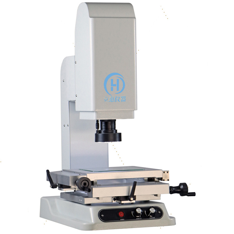轻便快捷适合小工件桌上型手动二次元光学影像测量仪含桌子和电脑