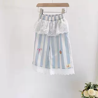 甜小司女童薄款防蚊裤夏季2026新款婴幼儿裤子女宝皮帘棉质九分裤