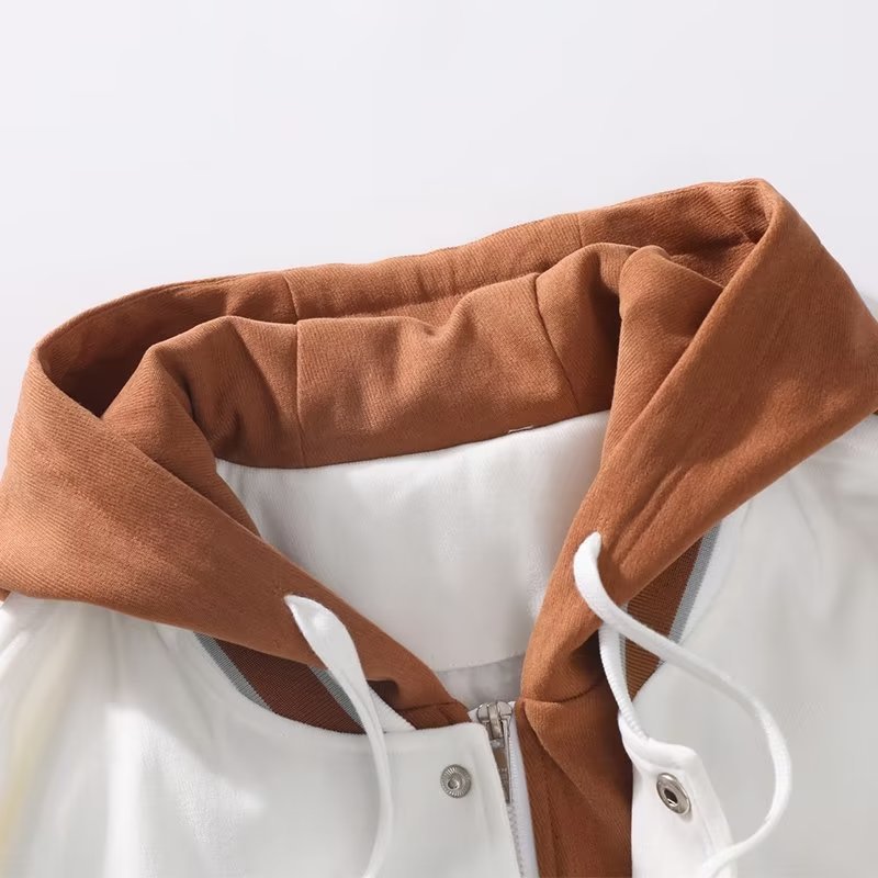 Spring and Autumn new fake two-piece coat men's jacket youth Hong Kong style fashion brand couple wear men's baseball uniform top