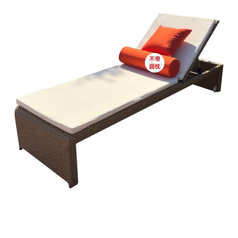 Cama al aire libre sillón a prueba de agua y protección solar piscina de playa villa patio jardín terraza sombrillas silla de caña image 17