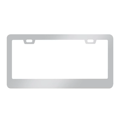 License Plate Frame Thickened Aluminum Alloy License plate holder/license plate holder - square-hole-sharp-corners-stainless-steel-8k-mirror