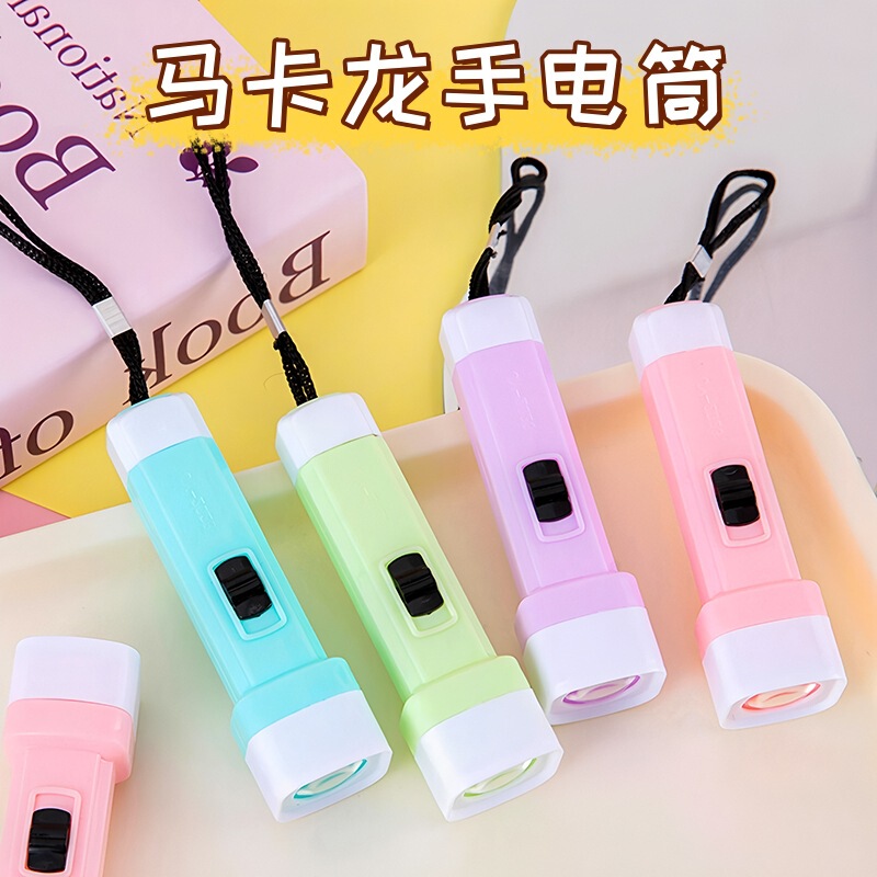 クロスボーダーミニマカロンカラー懐中電灯子供用小型懐中電灯 LED 照明屋台学生ギフト卸売|undefined