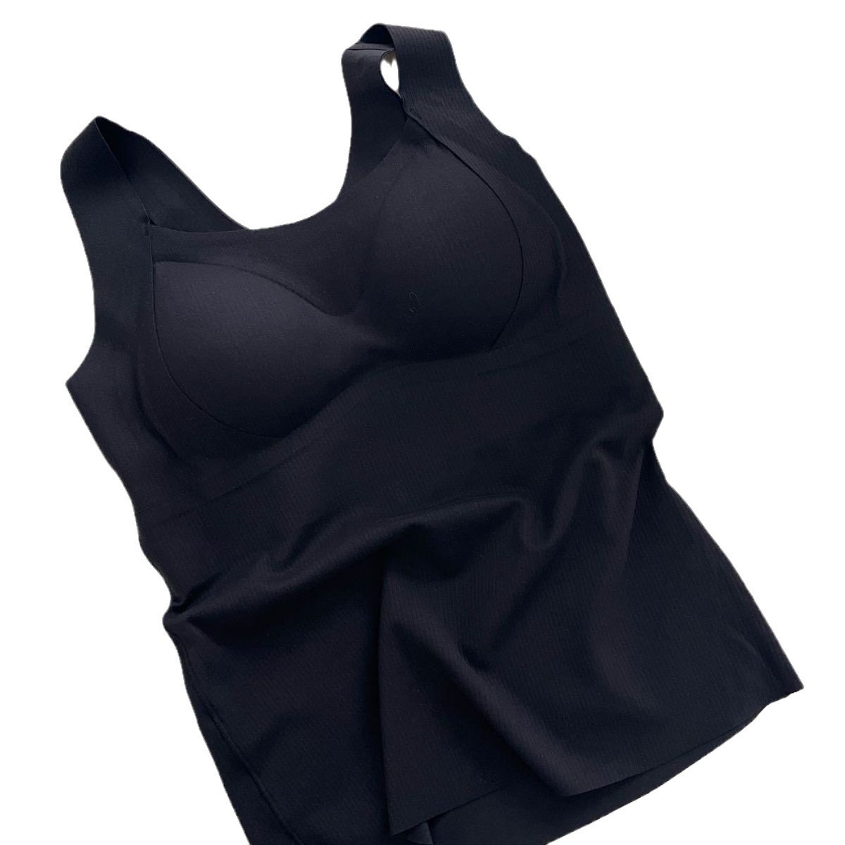 Otoño e invierno piel cálida cepillado suave pull-up chaleco largo Copa fija ropa interior ropa exterior de Otoño de las mujeres que toca fondo ropa de abrigo Honda