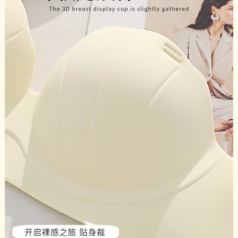 Ropa interior sin costuras de las mujeres pequeño pecho push-up copa de palma grande pecho-recolección de pecho anti-flacidez sin tirantes sujetador antideslizante verano de las mujeres