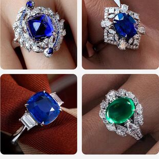 18K Gold Inlaid Natural Color Treasure Natural Diamond Necklace Pendant Ring Fashion All-match Explosions Jewelry Hot Selling